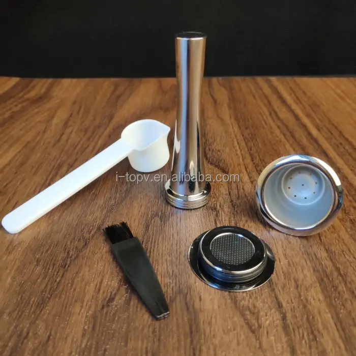 Stainless Steel Empty Reusable Coffee Pods Coffee Accessories Food-Grade Aluminum Empty Reusable Espresso Capsule with