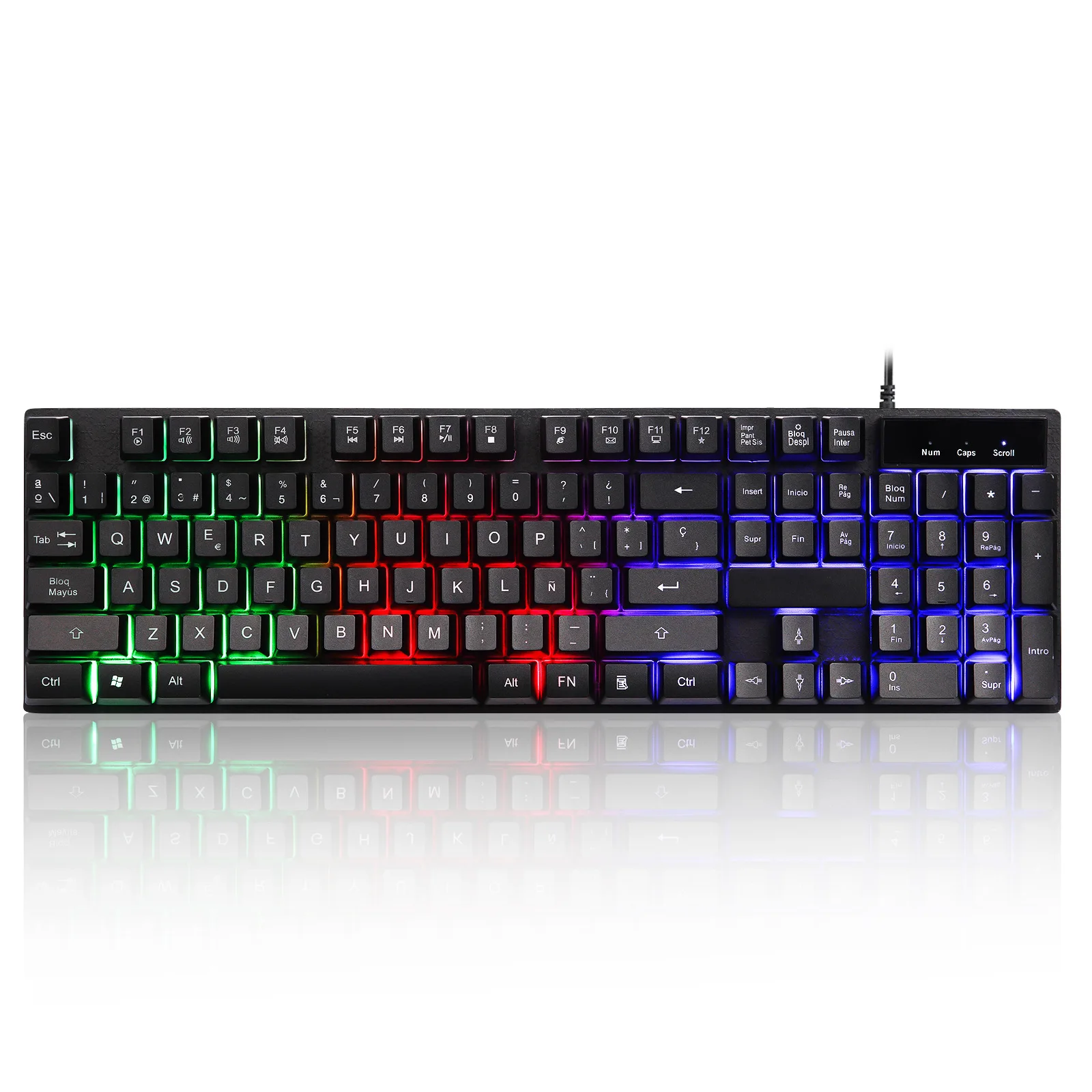 Desktop Computer  Gaming Keyboard OEM Wholesale Backlight Floating Key Mechanical stroke feeling ergonomic design