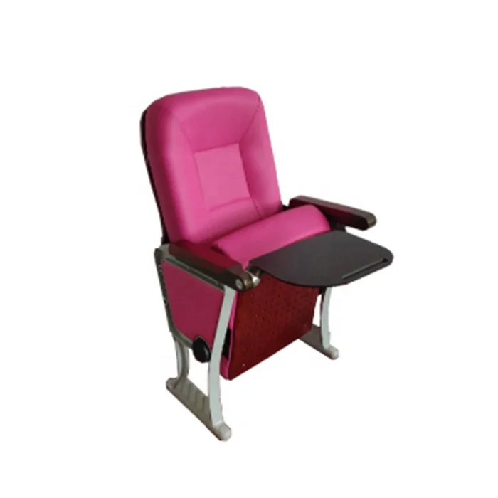 China Supplier Hot Popular Cinema leather Lecture Hall Fabric Auditorium Church Chairs with writing pad theater seat YA-L306