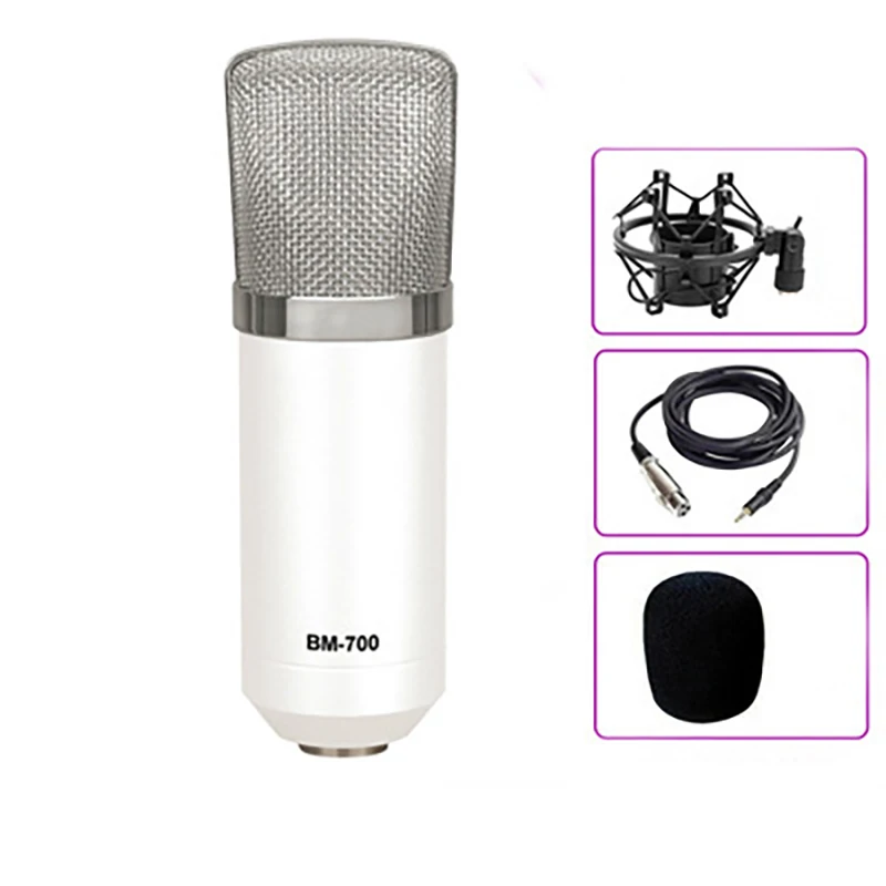 25mm Large Capsule Microfone USB Studio Microphone bm700 Condenser Microphone for Recording Broadcasting Singing//