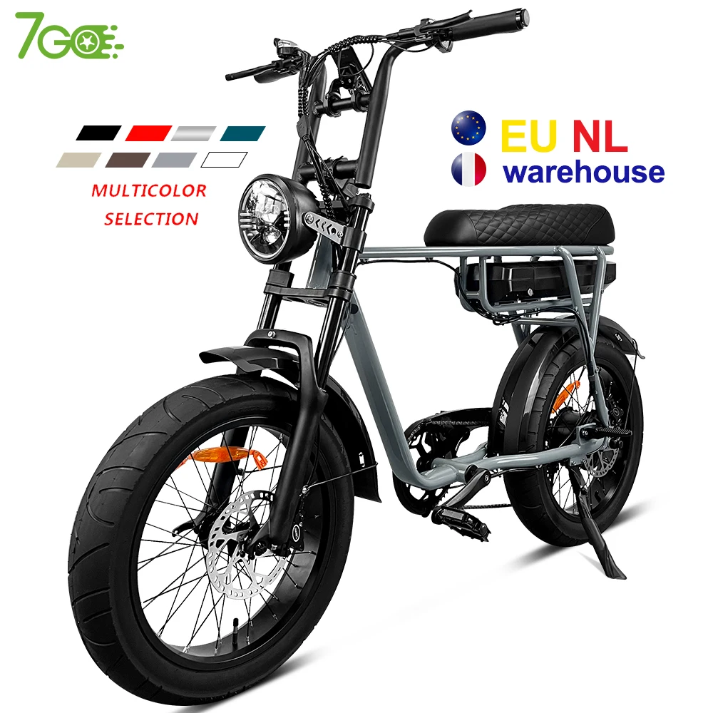 7Go EB4 EB2 EU USA warehouse electric bicycle drop shipping powerful 48V 250W 18.2AH fat tire electric bike adults