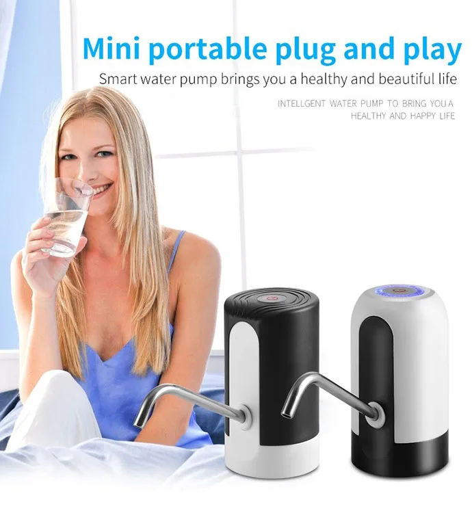 USB Charging Automatic Drinking Water Pump Portable Electric Water Dispenser Water Bottle Switch for Universal 5 Gallon Bottle