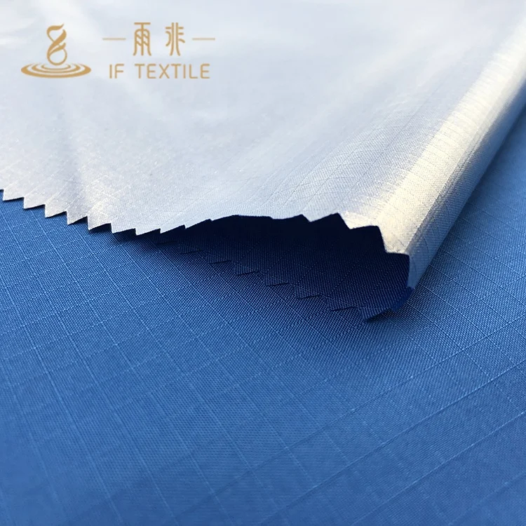 
children kid colorful outdoor waterproof ripstop design PU shiny membrane polyurethane laminate fabric 