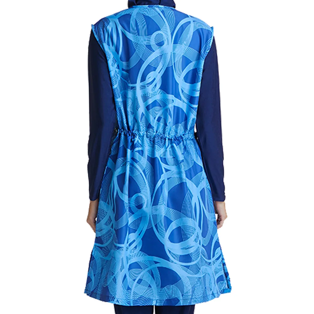 Comfortable Nice Looking Thin Fabric Cool Summer 3pcs Muslim Arab Beachwear Skirt Swimsuit Surfin Suit Swimming Wear with Hijab