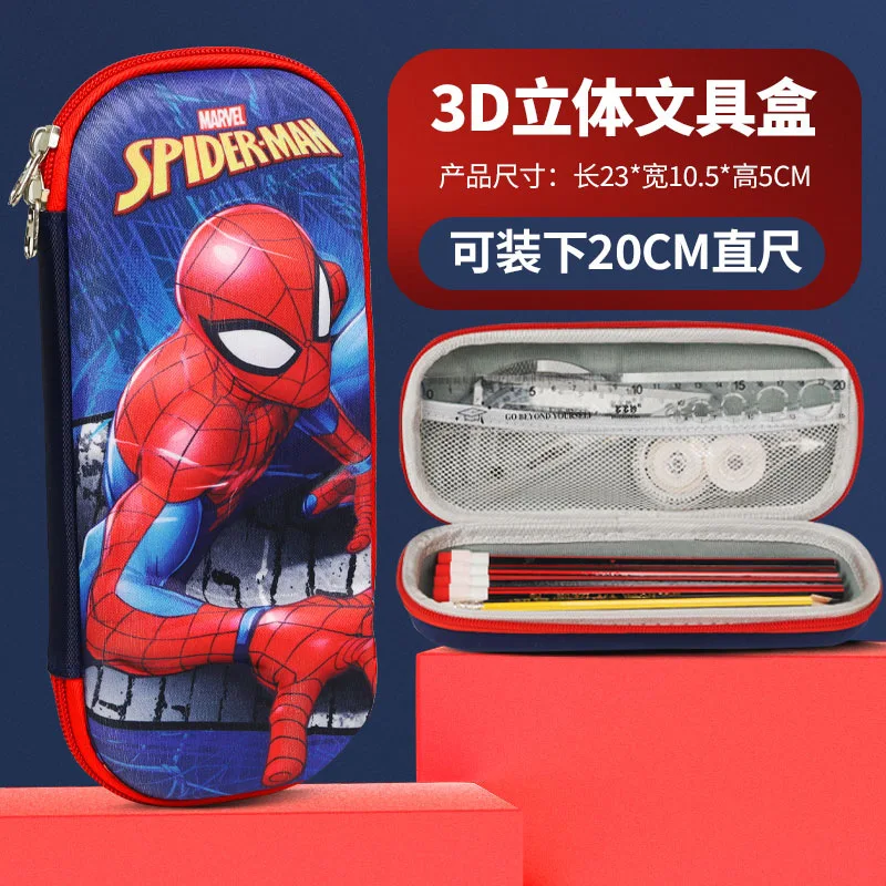 Linda toy Wholesale Anime Spiders Pencil Case Student Large Capacity Pen Case  Multi-functional Cute Cartoon Pen Case