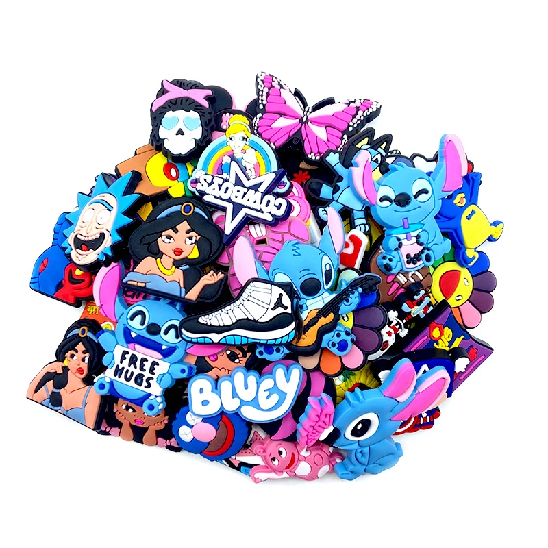 custom shoe charm lookalikes designer anime croc charms bad bunny jibbits for crocks Shoe Decorations bling luxury croc charms l