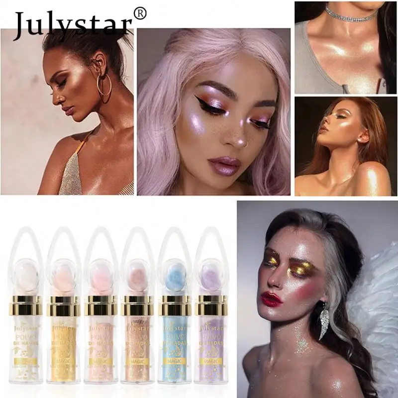 POLVO DE HADAS Fairy Highlighter Shimmer Contour Powder hree-Dimensional Repairing Blush for Girl Face Body