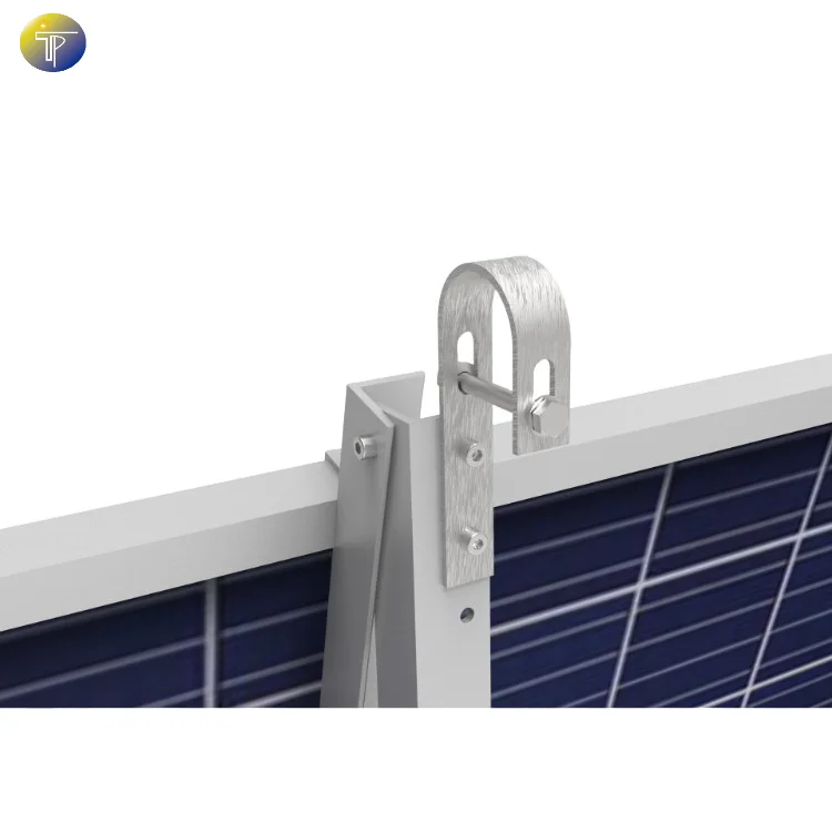 Adjustable Solar Panel Mounting Bracket for Balcony and Flat Roof with Triangle Support - Wholesale Kit for One Panel