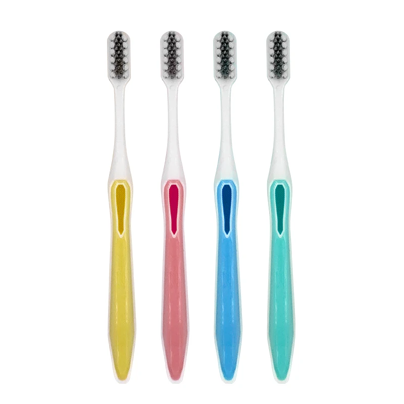 Custom logo oem oral care travel home different bristles material adult plastic adult toothbrush