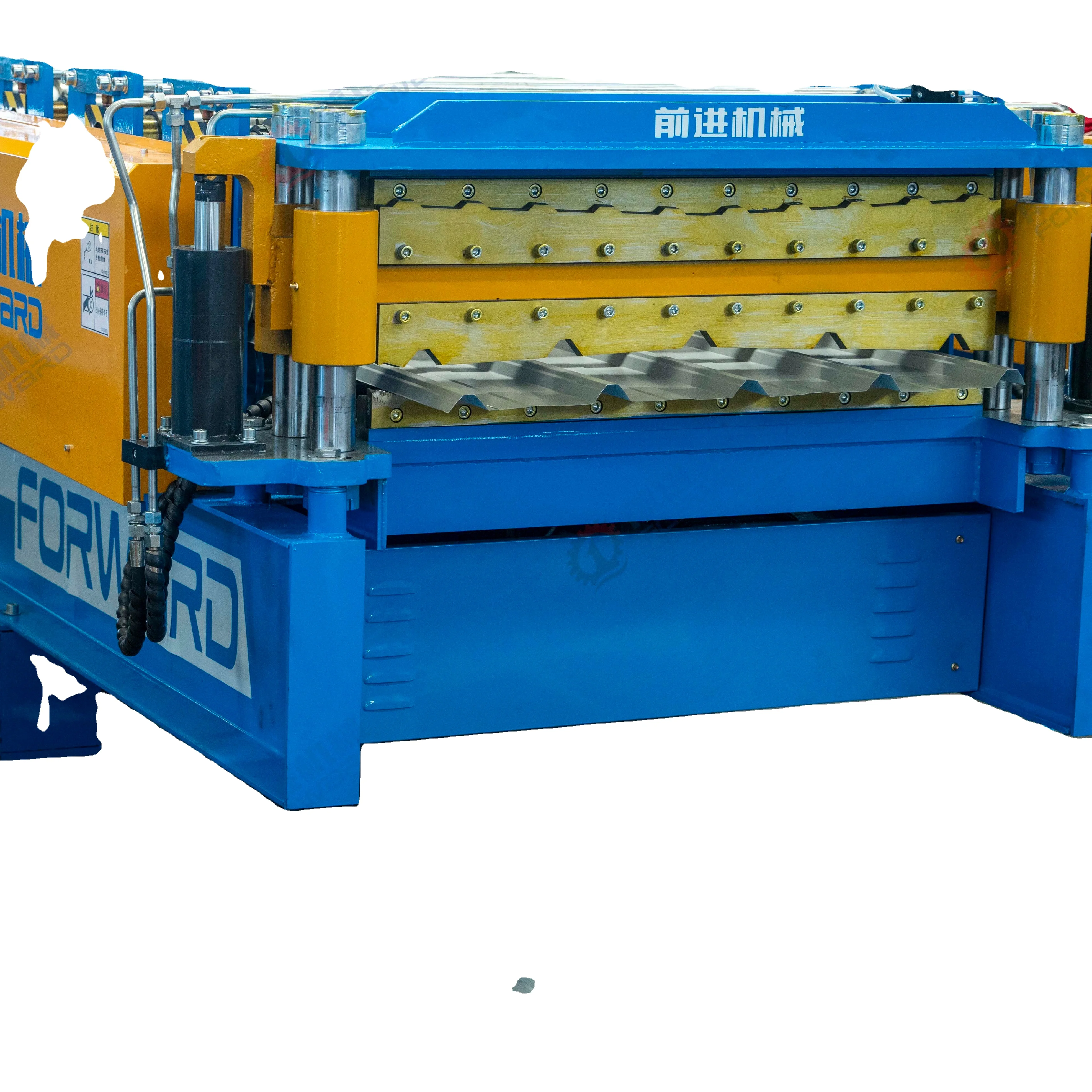 New Double Layer Roll Forming Machines for Colored Steel Tiles for Roof Use with Motor Bearing Pump Gearbox Components