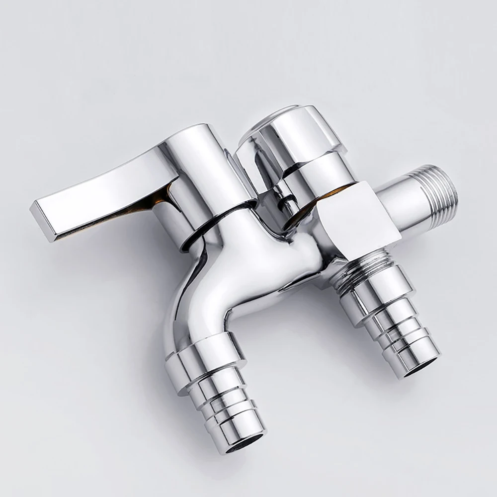 
TB1007 Tengbo in wall single cold brass chrome washing machine double water tap 