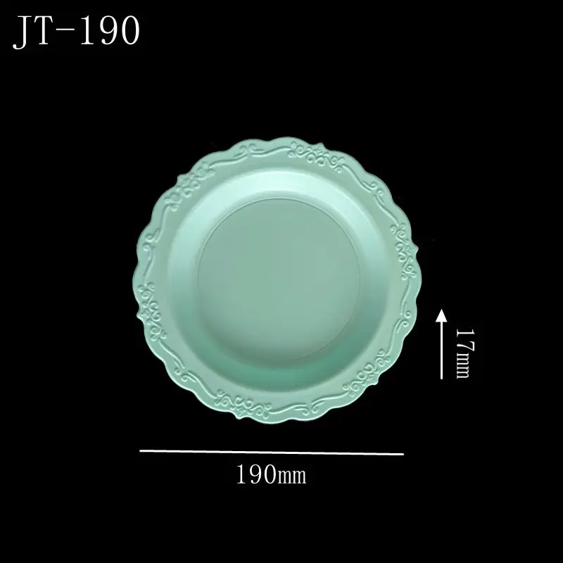 Manufacturer Customize Design Flower 10in Plate Disposable Pp Round Tray Food 250mm Plates Plastic Dinner Plate  Different Color