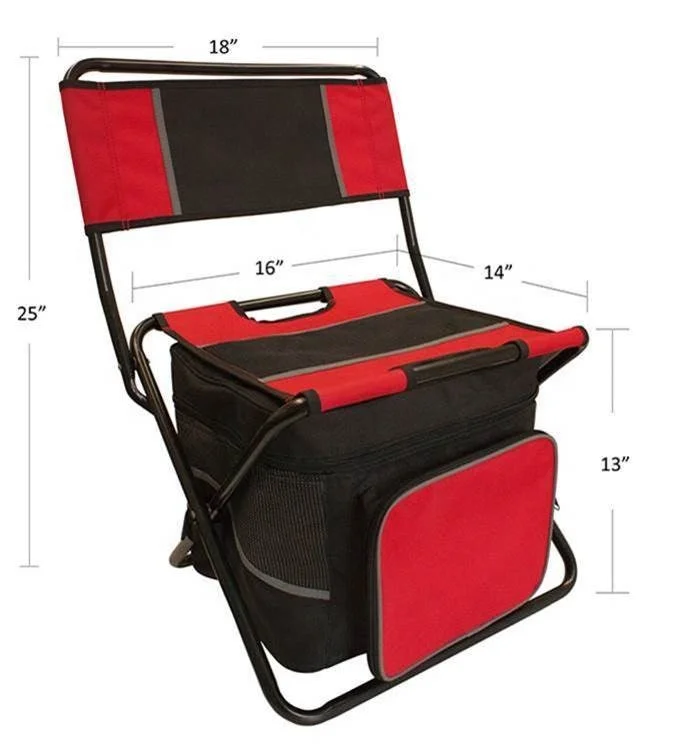outdoor furniture Foldable stool fishing hiking wholesale keep food lunch camping chair with cooler bag