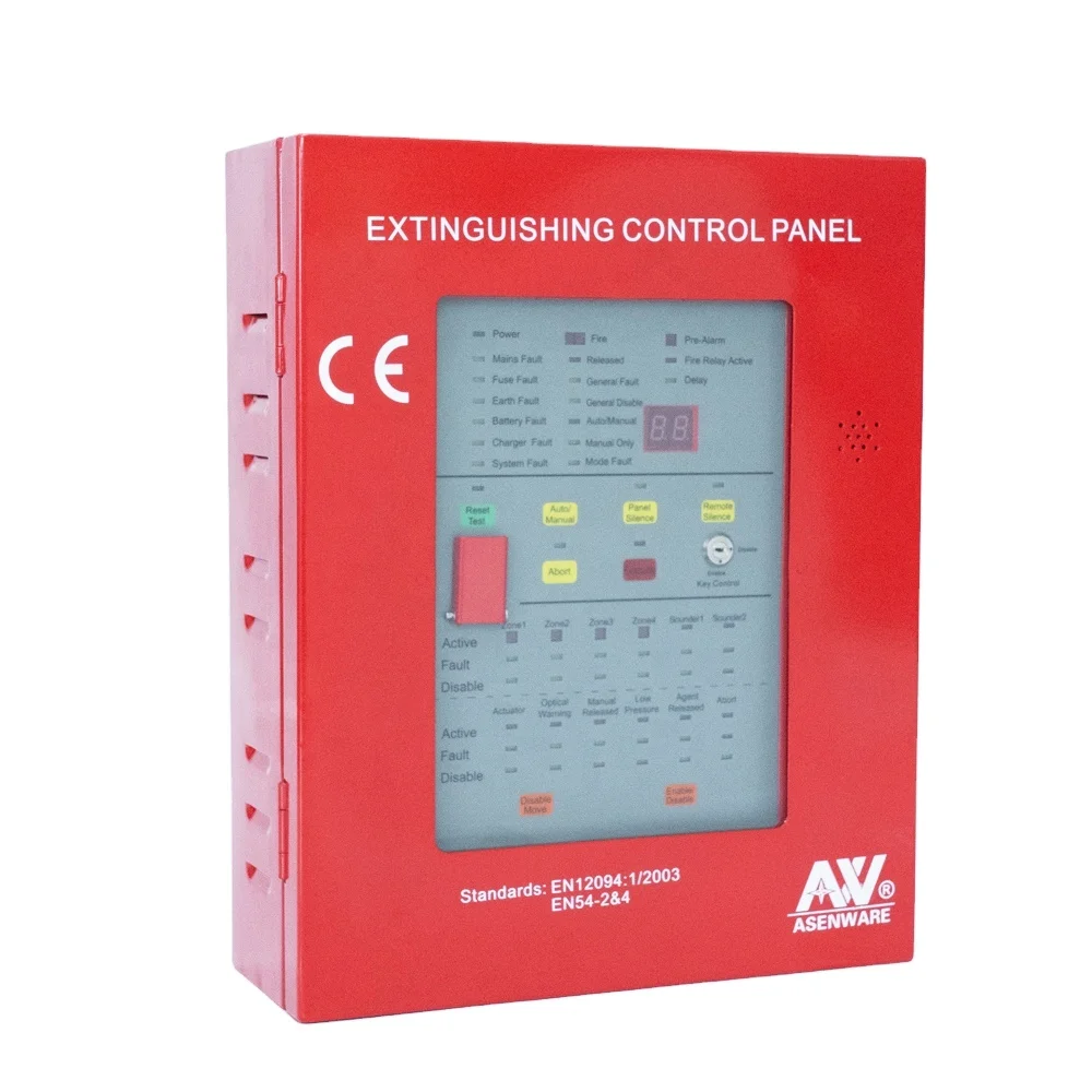 releasing fire alarm control panel for fm200 co2 gas suppression system