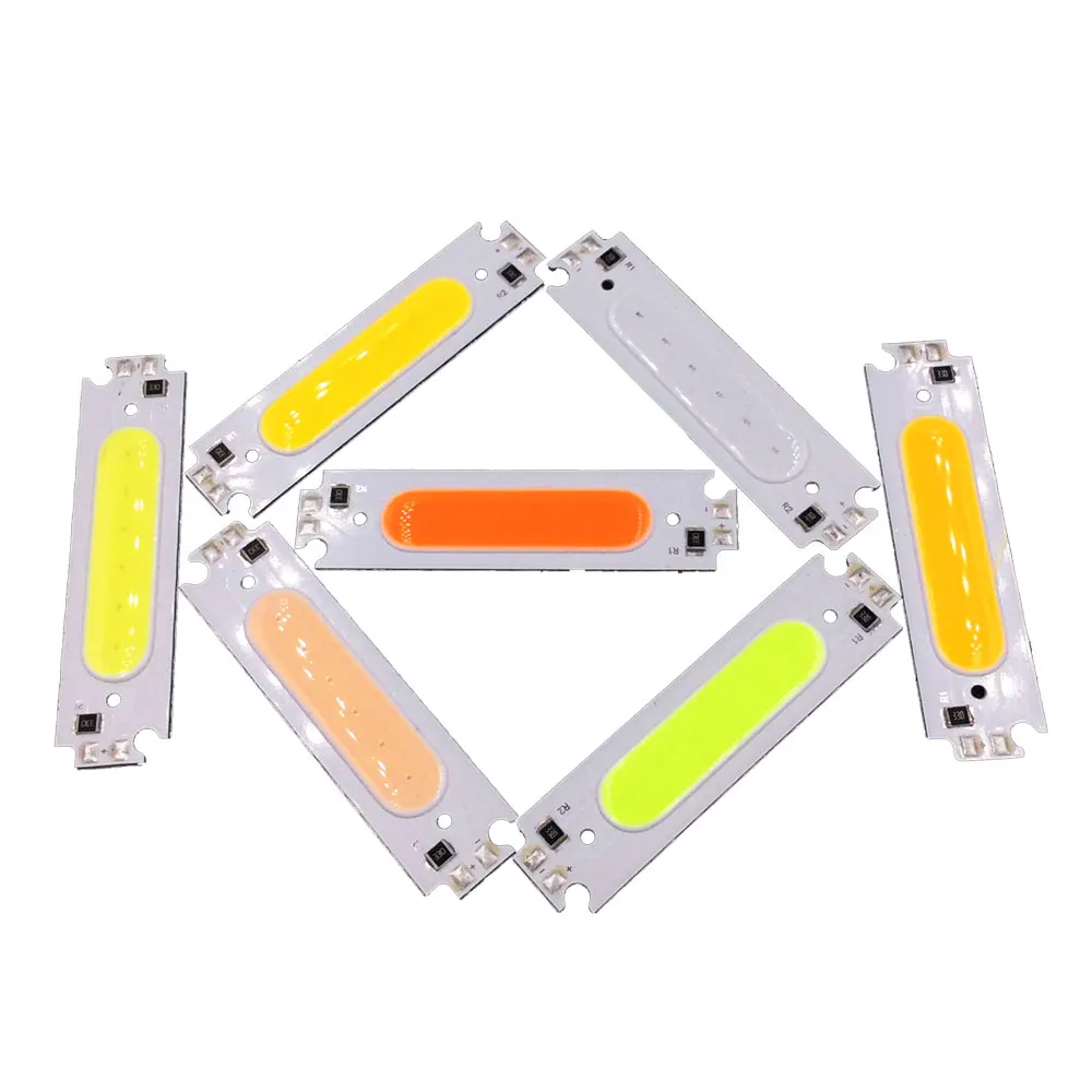 60mm 2W COB LED Strip Small Panel Light 12V White Blue Red Green Pink Purple Orange Color LED Module Lamp for DIY Decor Lighting