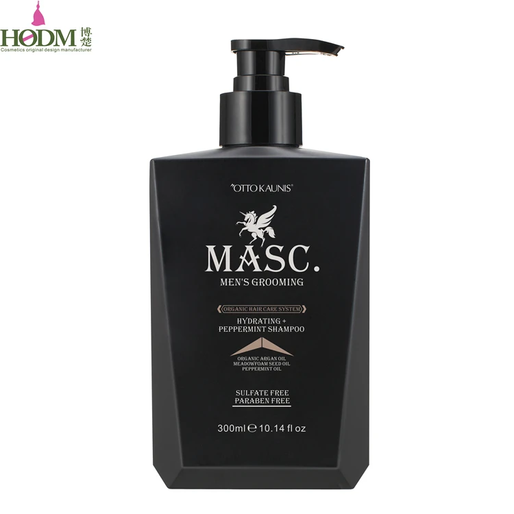 Private Label OEM Organic Argan Oil Deep cleaning Sulfate Free Vegan Moisture Hair Shampoo for Men