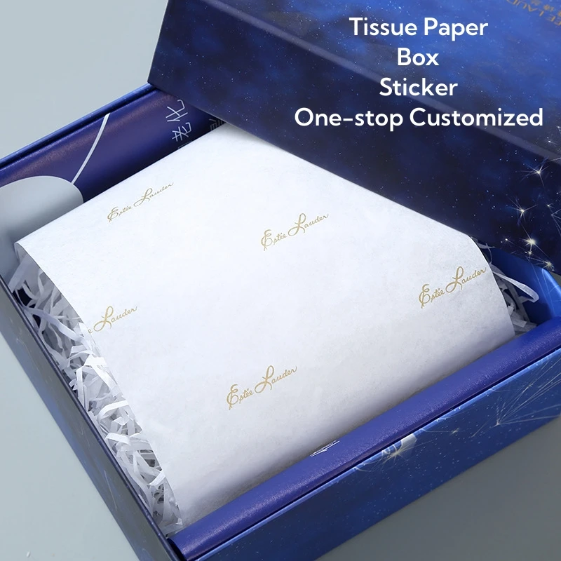 Custom 17/22/30 gsm wrapping tissue paper digital printing with private logo for shoes/clothing/bags packaging