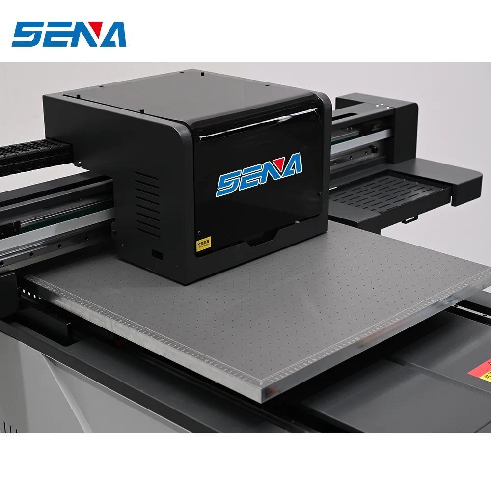 Industrial SN-6090 Uv Photo Inkjet Flatbed Automatic Printer for Wooden Metal Phone case Glass Leather Wallpaper Pvc Acrylic