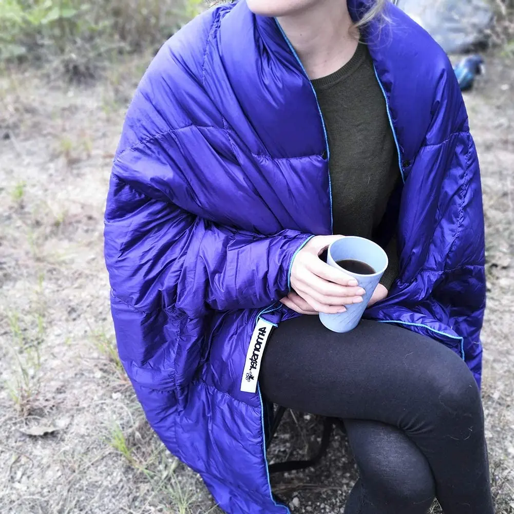 4Monster Camping Blanket 650 Fill Travel Down Quilt Compact Waterproof for Picnics, Beach Trips, Camping and Backpacking