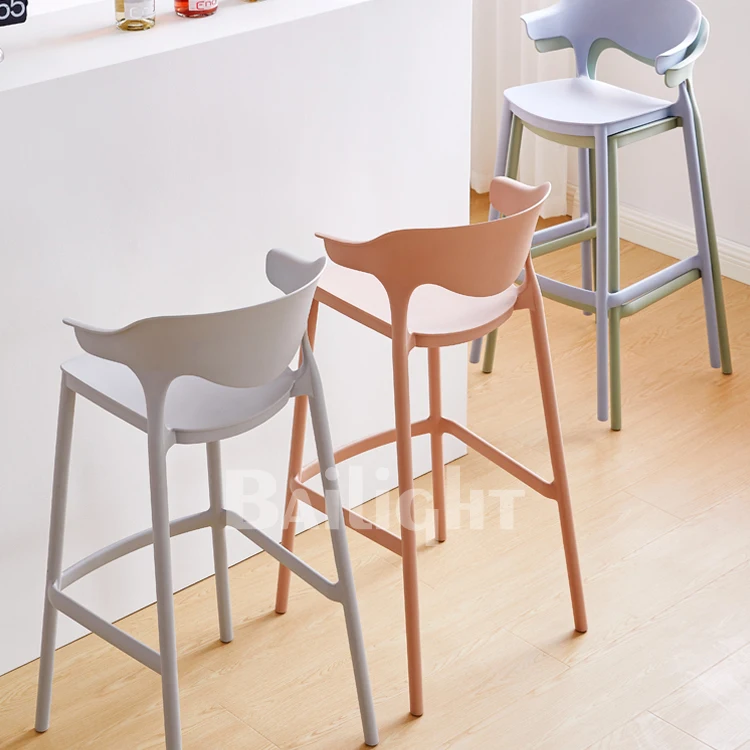 bar restaurant furniture counter nordic simple outdoor plastic stool chairs