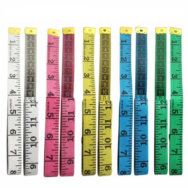 White ruler with foot inch tape measure waist color soft tape measure sewing soft measure clothes ruler
