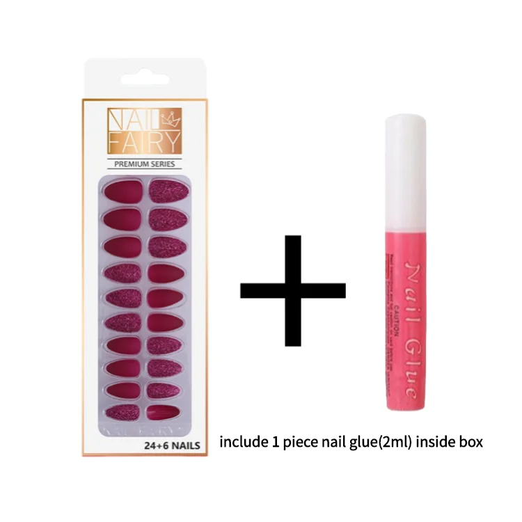
Wholesale High Quality press on false nails French Nail Colorful Gel Press On Nails vendor 