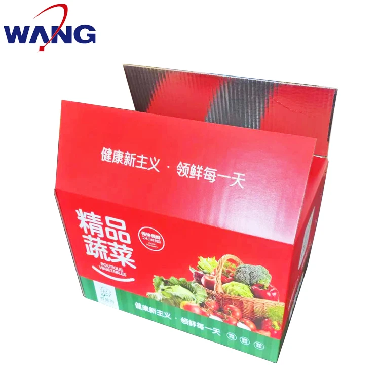 Customized Boxes Foldable Corrugated Fruit Packaging  Waterproof Carton For Banana Vegetable Gift