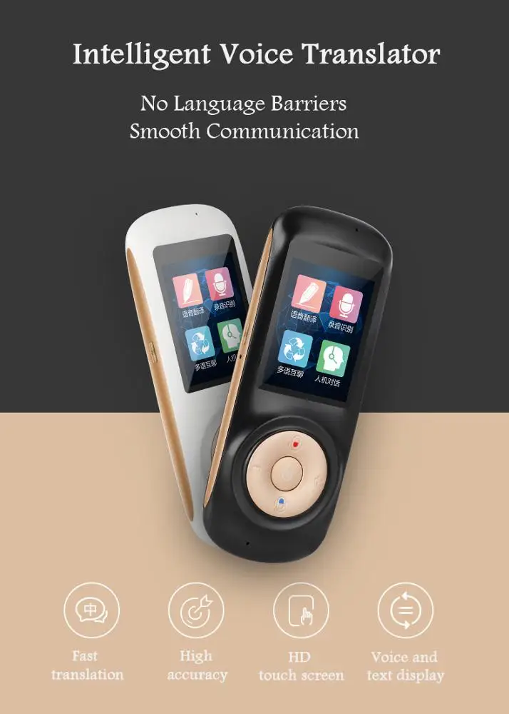 
Smart Portable Instant Voice Translator Support 42 Countries Language Two-way Translation Multi-Language Translator Voice 
