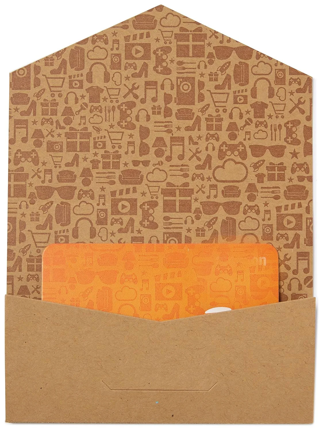 Custom v-flap Gift Card Mini Envelopes folding small gift custom logo brown kraft cardboard VIP invitation envelope for business