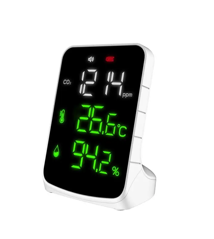 3 in 1 detector NDIR auto mini indoor battery 1200mAh Indoor USB rechargeable NDIR sensor mini carbon dioxide CO2 monitor