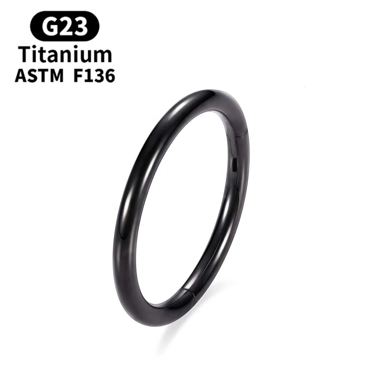 In Stock Titanium Hinged Ring 14G Nose Piercing Septum Clicker Earrings Tragus Cartilage ASTM F136 Jewelry