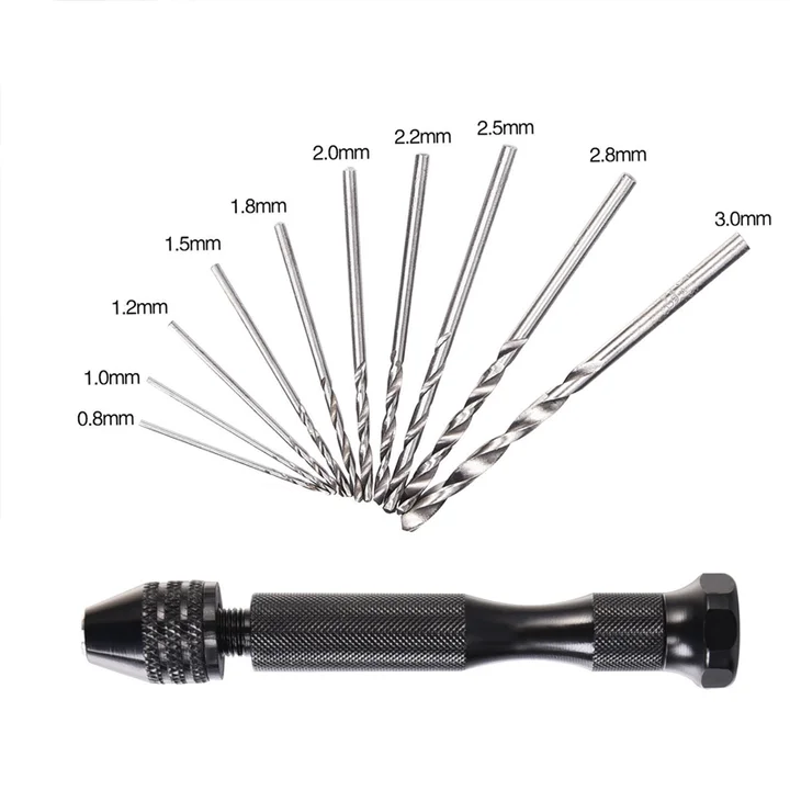 AutoErizo 26 pieces professional Metal Wood Manual Work DIY Jewelry Assembling Model  Mini Twist Hand Drill Bits Set