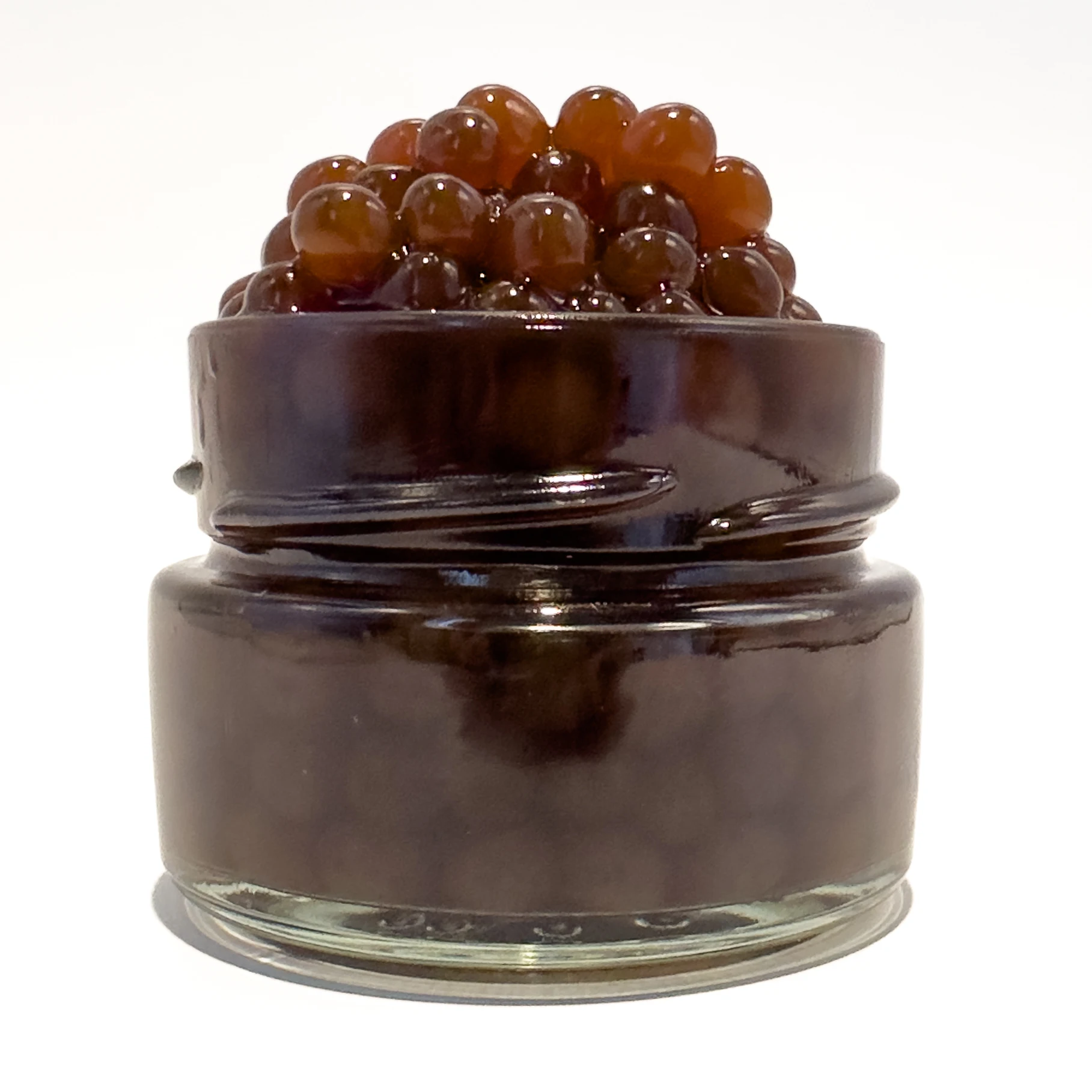 Date Pearls 5Mm Diameter Round Caviar Spherika Pearls 55G Glass Jar 1 Oz Products Caviar Display For Garnish Salads Cheeses