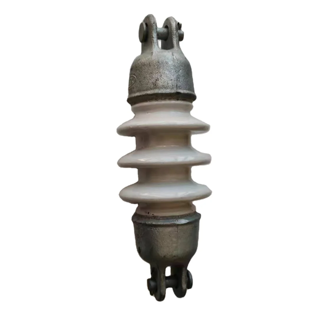 SL-10 Guy strain insulator  porcelain line screw insulator   Brown /White   Tension porcelain insulator of overhead power line