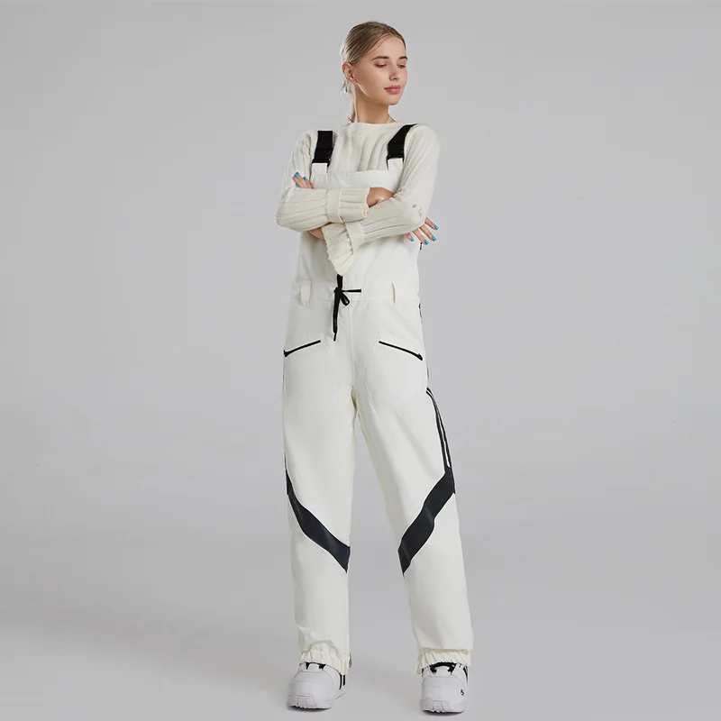Top Quality Professional Best Rompers Outdoor Womens Ski Jackets Popular Breathable Waterproof Overalls Womens White Snow Pants
