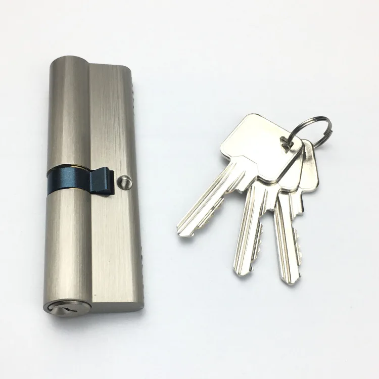 Латунь 6 pins стандарт безопасности евро профиль латунный двойной цилиндр дверного замка 100 мм с вскрытия отмычкой