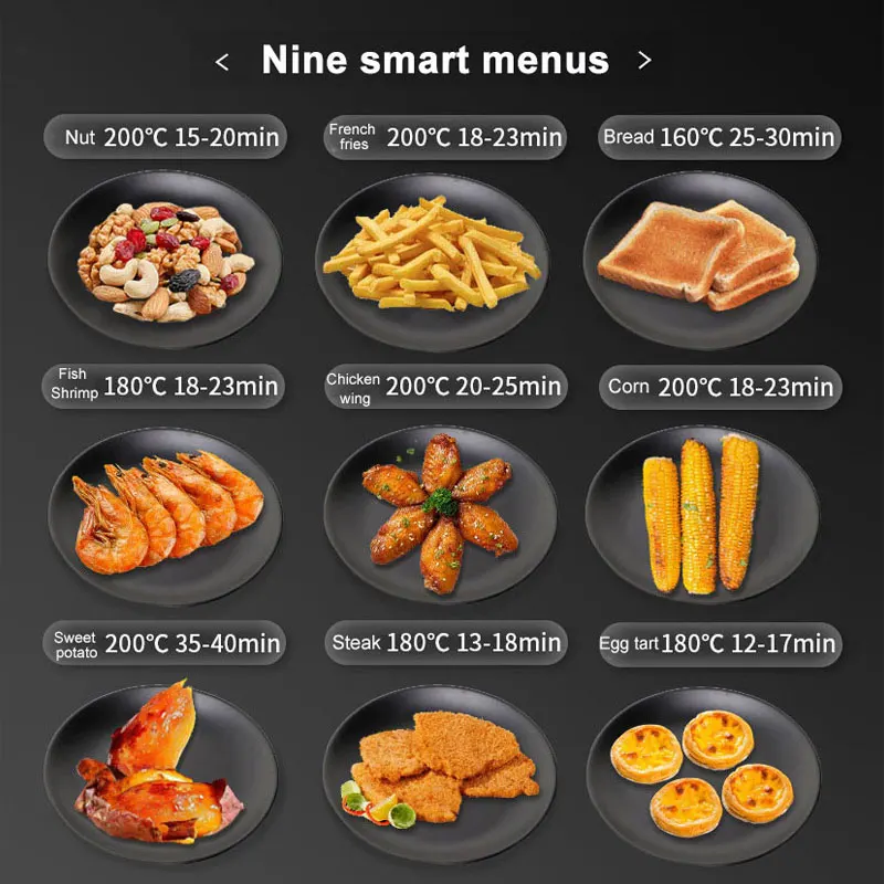 New Design 2025 Commercial Large Air Flyer Fryer Electric Digital Multipurpose  8 Liters 10 12  15 8 Liters Air Fryer Oven