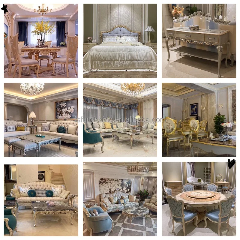 french fairy princess  feel cream white rococo rose carved fabric sofa set  antique living room furniture set