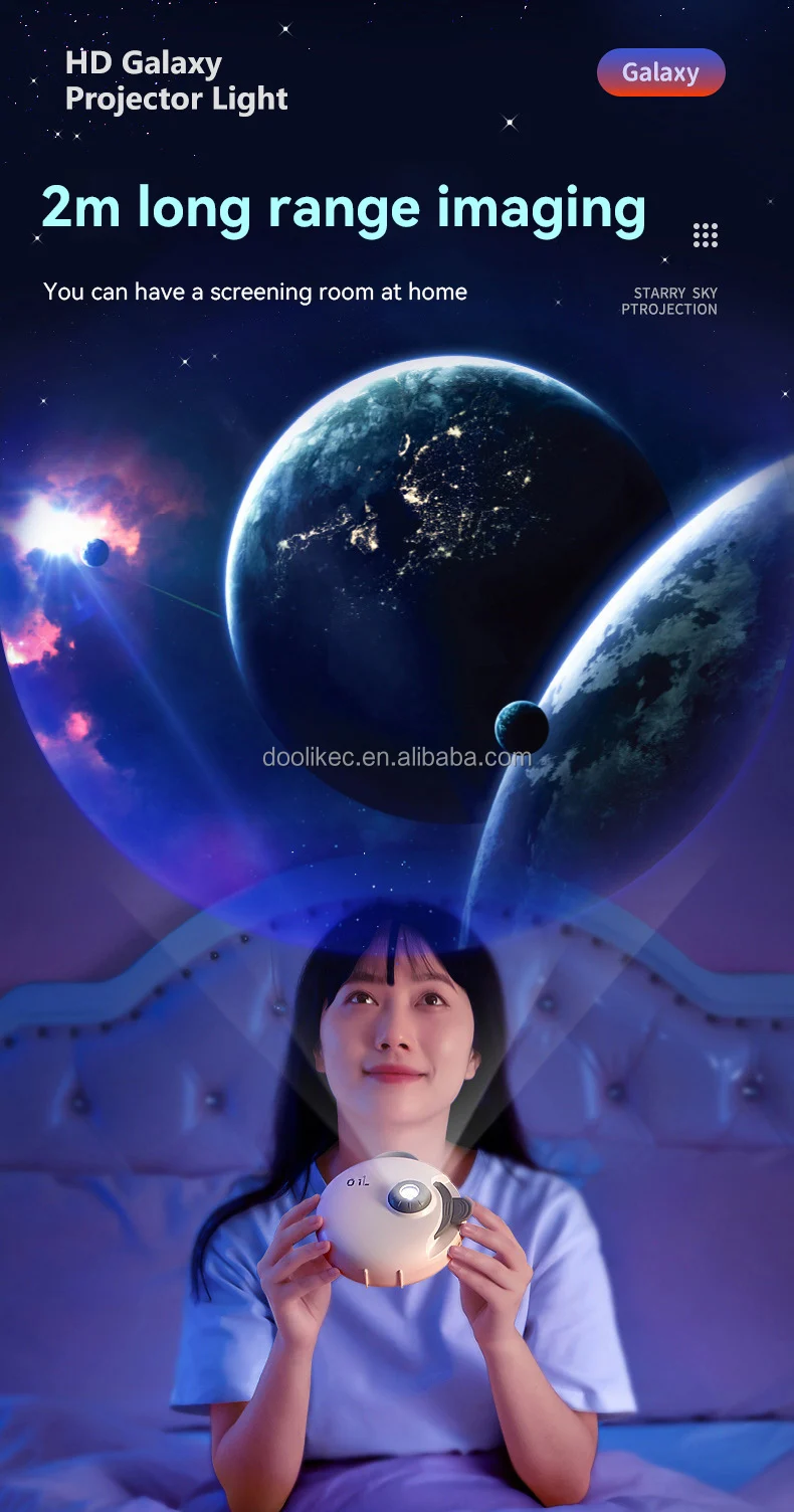 Sky Space Star Projection Baby Star Moon Led Smart Night Light Cloud Galaxy Projector Lamp For Kids