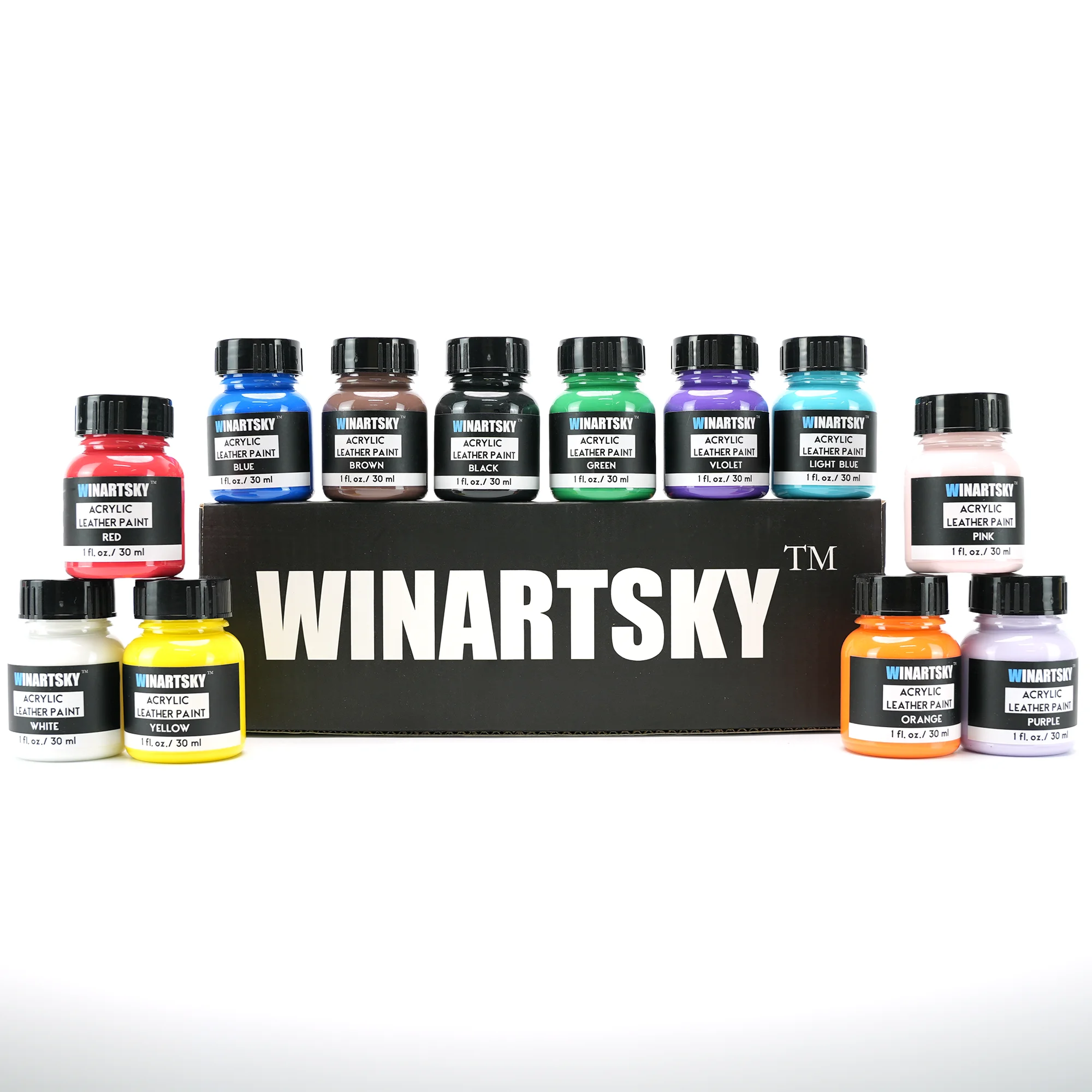 12 colors Leather Accessories Premium Shoe Paint Kit for Sneakers Bags Long-Lasting Sneaker Paint Kit