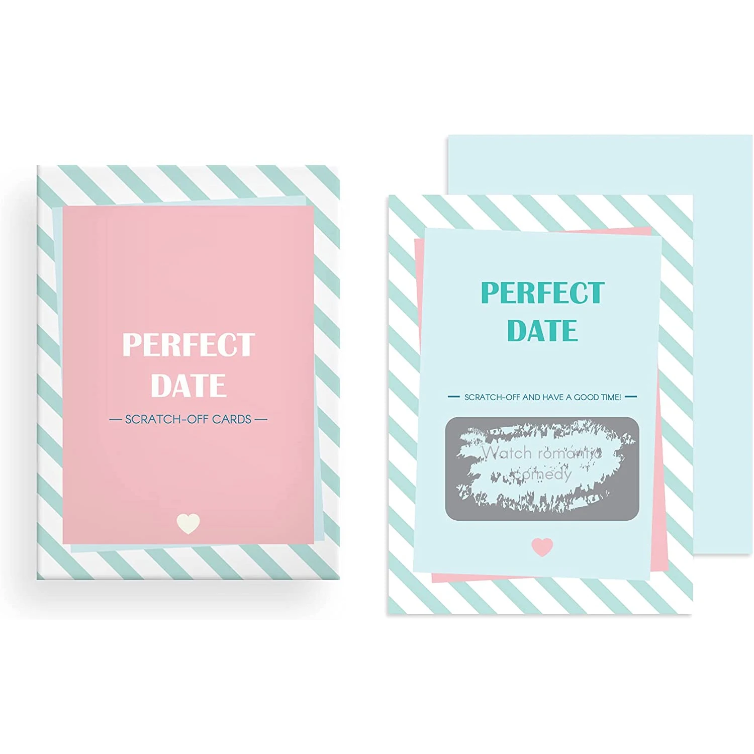 Perfect Date Scratch Off Cards Set 100 Dates Ideas - Gift for Anniversary, Wedding, Christmas, Valentines, Couples Gifts,