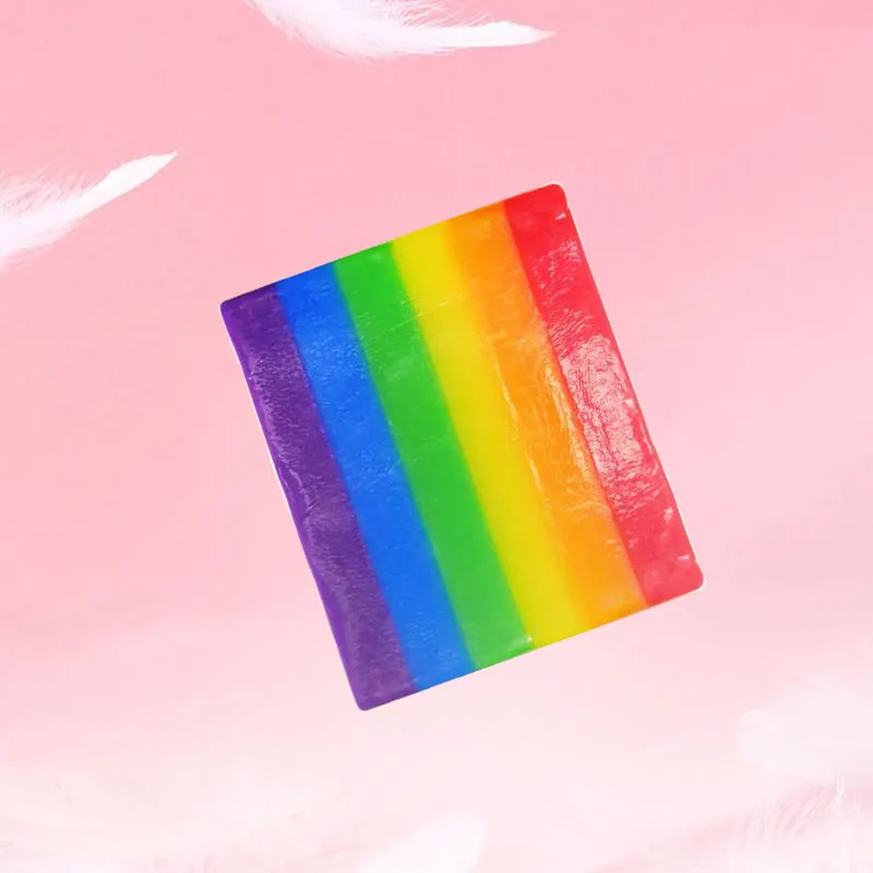 Seven colors mixed rainbow handwork cooling soap moisturizes deep cleansing essential oil soap