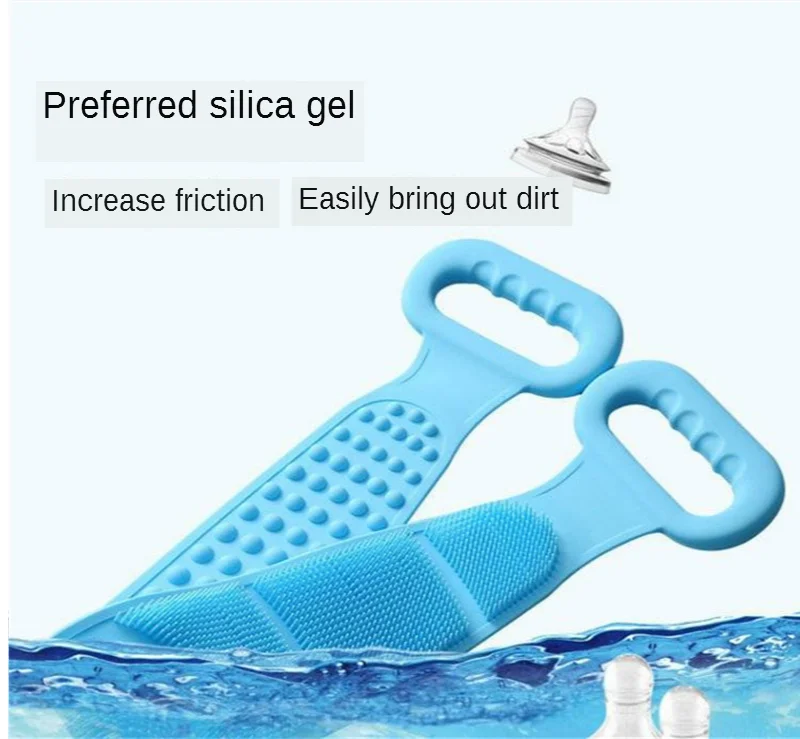 
Back Silicone Scrubber for Shower Rubbing bath belt bath shower body brush 