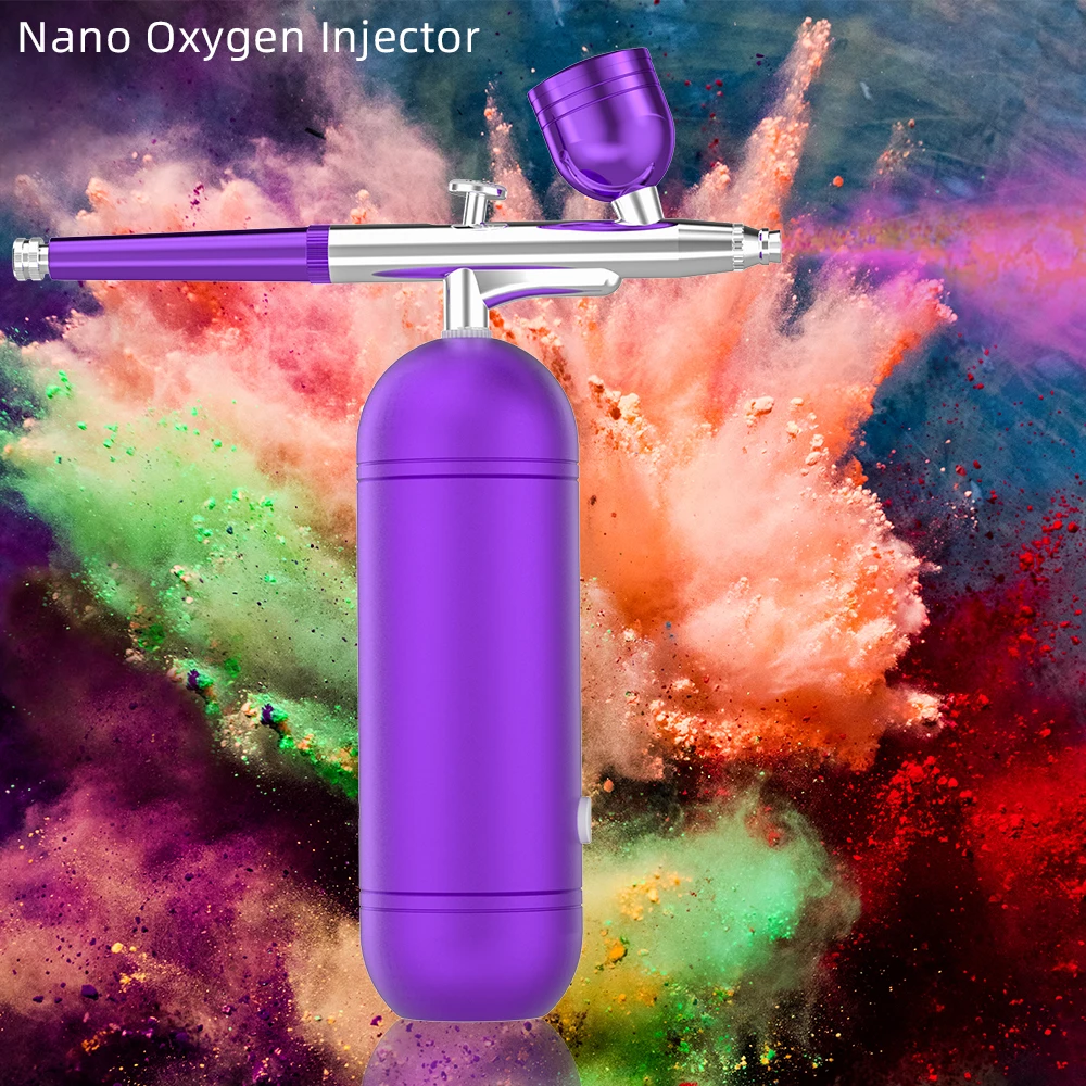 Semi Permanent Hair Color Enhancement Salon Barber Shop Rechargeable Cordless Airbrush Compressor