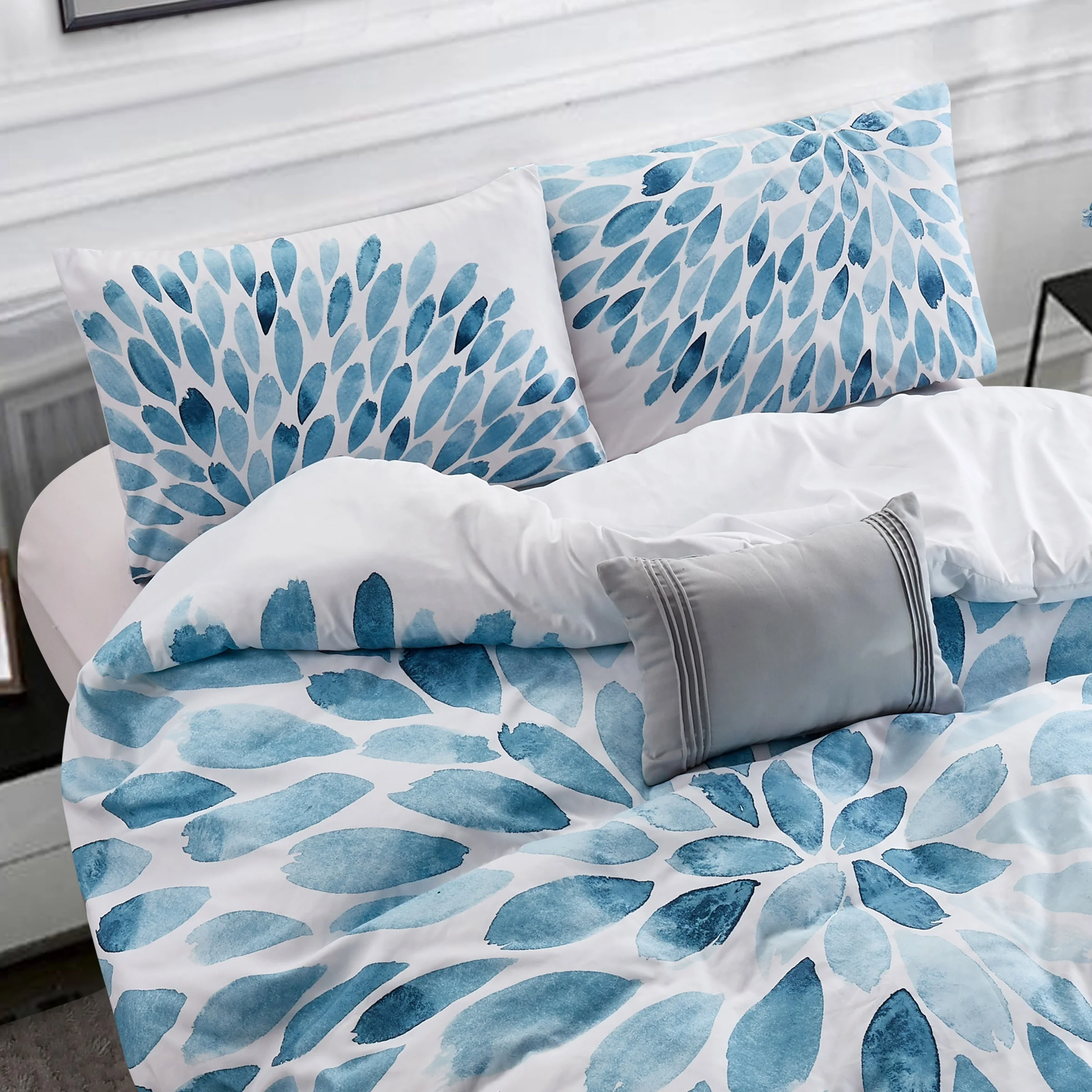 ALPHA Flourish Free Shipping Luxury Queen King Sprei Draps En Coton Bedset Housse De Couette Cotton Comforter Bedding Set