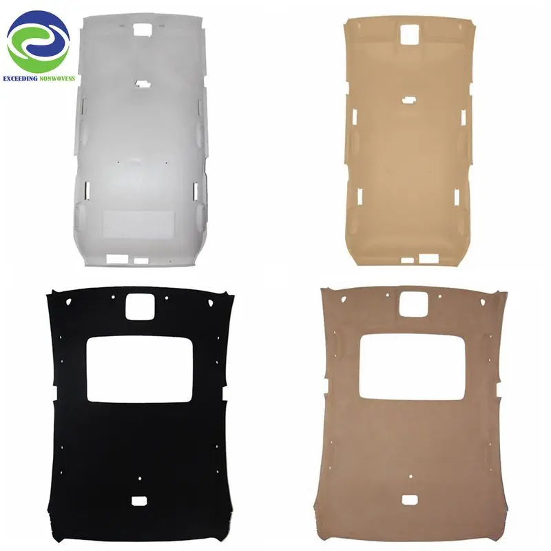 Hemp fiber non-woven felt for car door panels