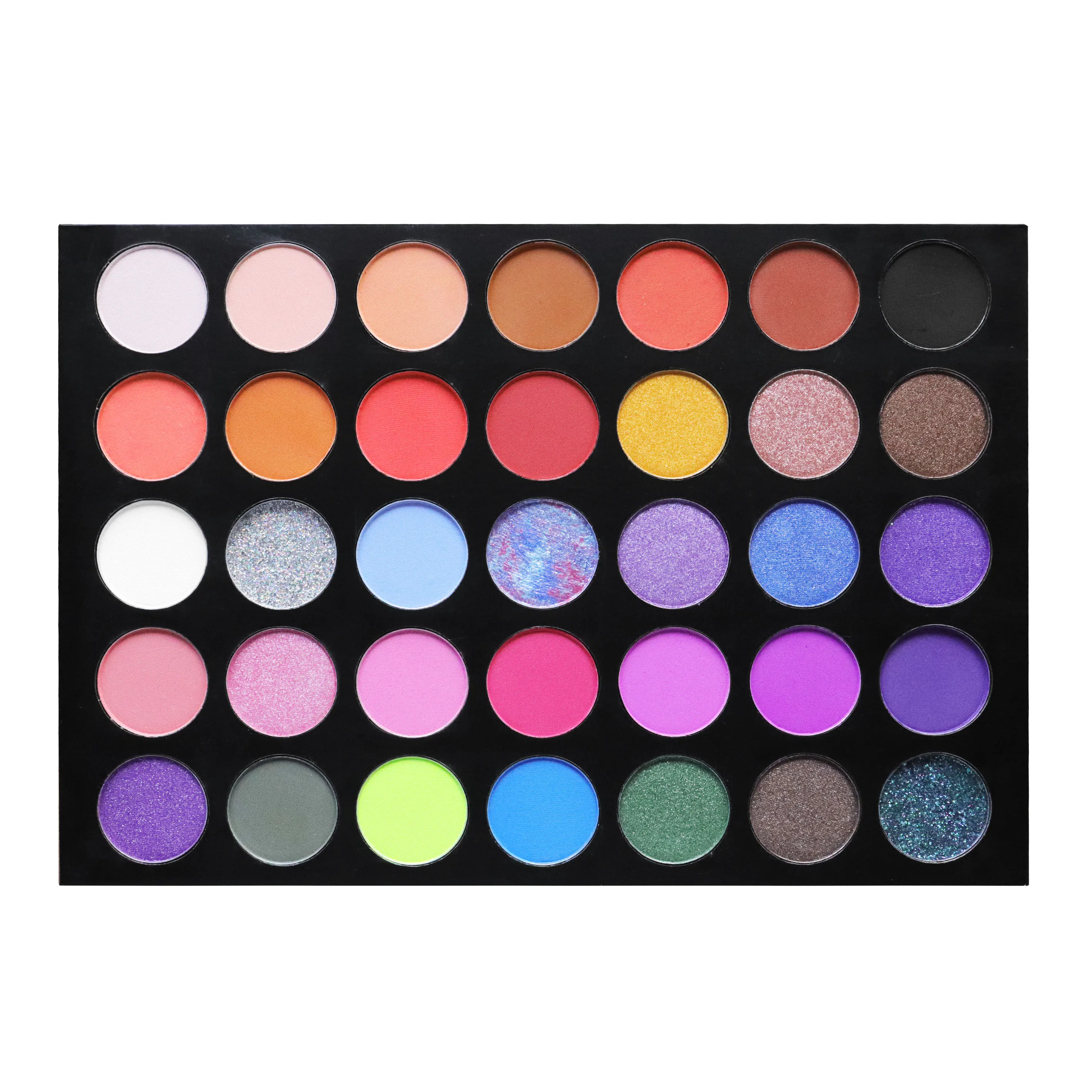 Изготовленным на заказ логосом 35 цветов Палитра блестящих теней высокий пигмент веганских материалов Косметика OEM для палитры