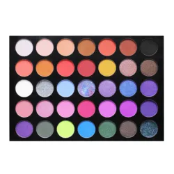 Custom Logo 35 Colors Glitter Eyeshadow Palette High Pigment Vegan Cosmetics OEM Eye Shadow Palette