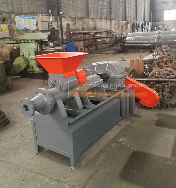 Mechanical small biomass charcoal bagasse wood coal sawdust briquette extruder forming press making machine