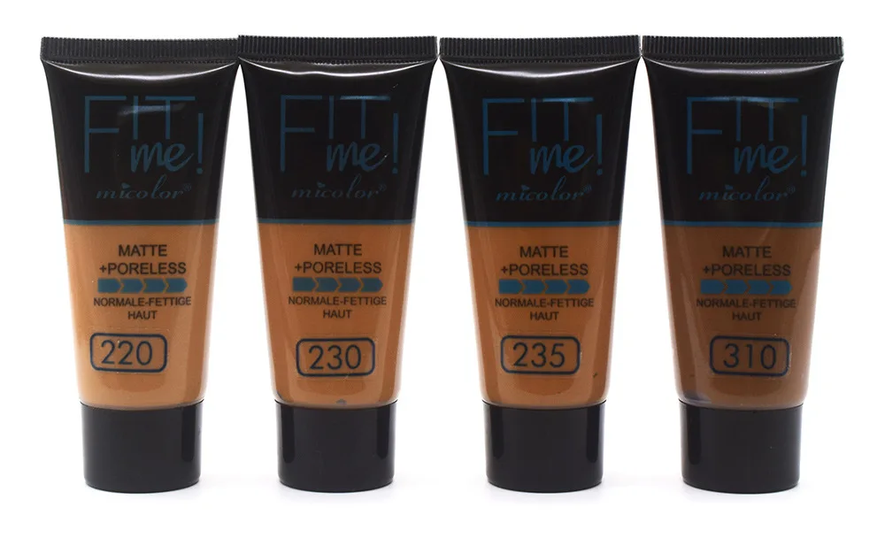 MICOLOR 24pcs/box dark foundation Full Cover Waterproof Matt Long Lasting Makeup Fit me Tube Liquid Foundation 1391